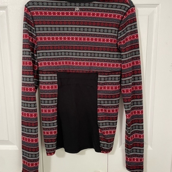 Kyodon Snowflake Winter Fair Isle Long Sleeve Athletic Shirt Xs‎  Thumbholes - Picture 7 of 8